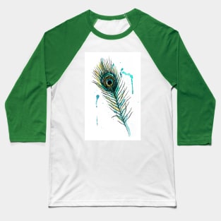 Peacock feather Image Baseball T-Shirt